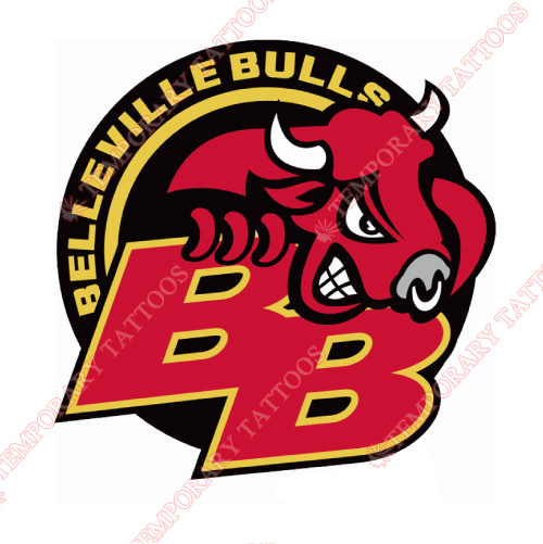 Belleville Bulls Customize Temporary Tattoos Stickers NO.7319